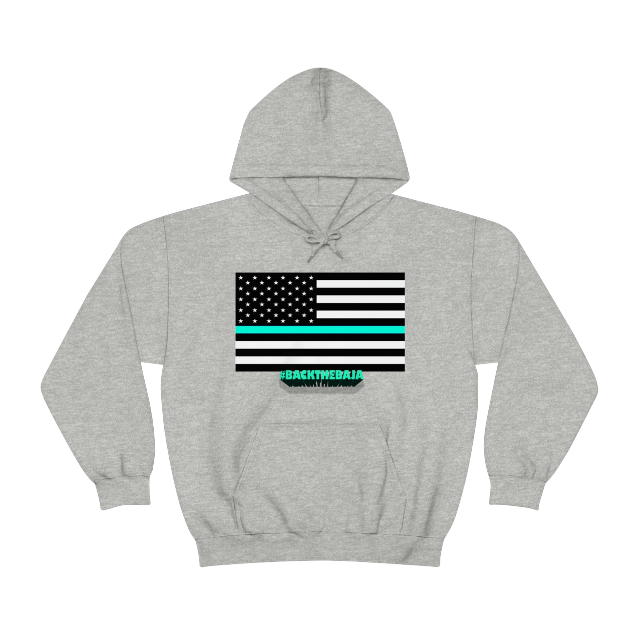 #BACKTHEBAJA + Thin Baja Blast Line Hooded Sweatshirt