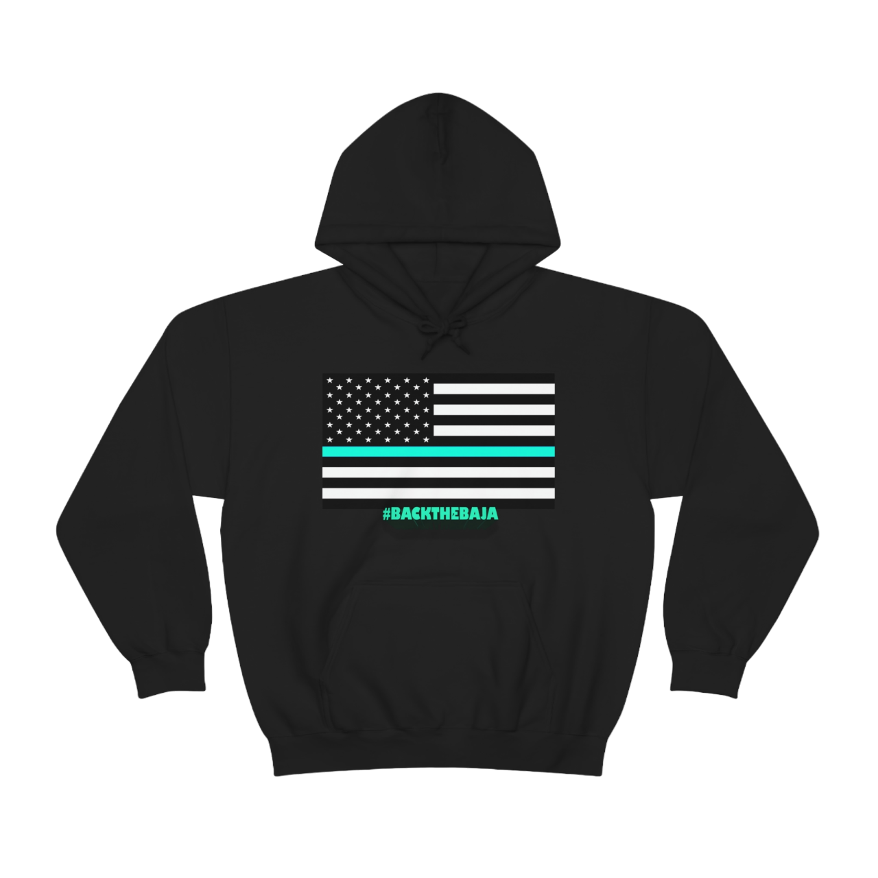 #BACKTHEBAJA + Thin Baja Blast Line Hooded Sweatshirt