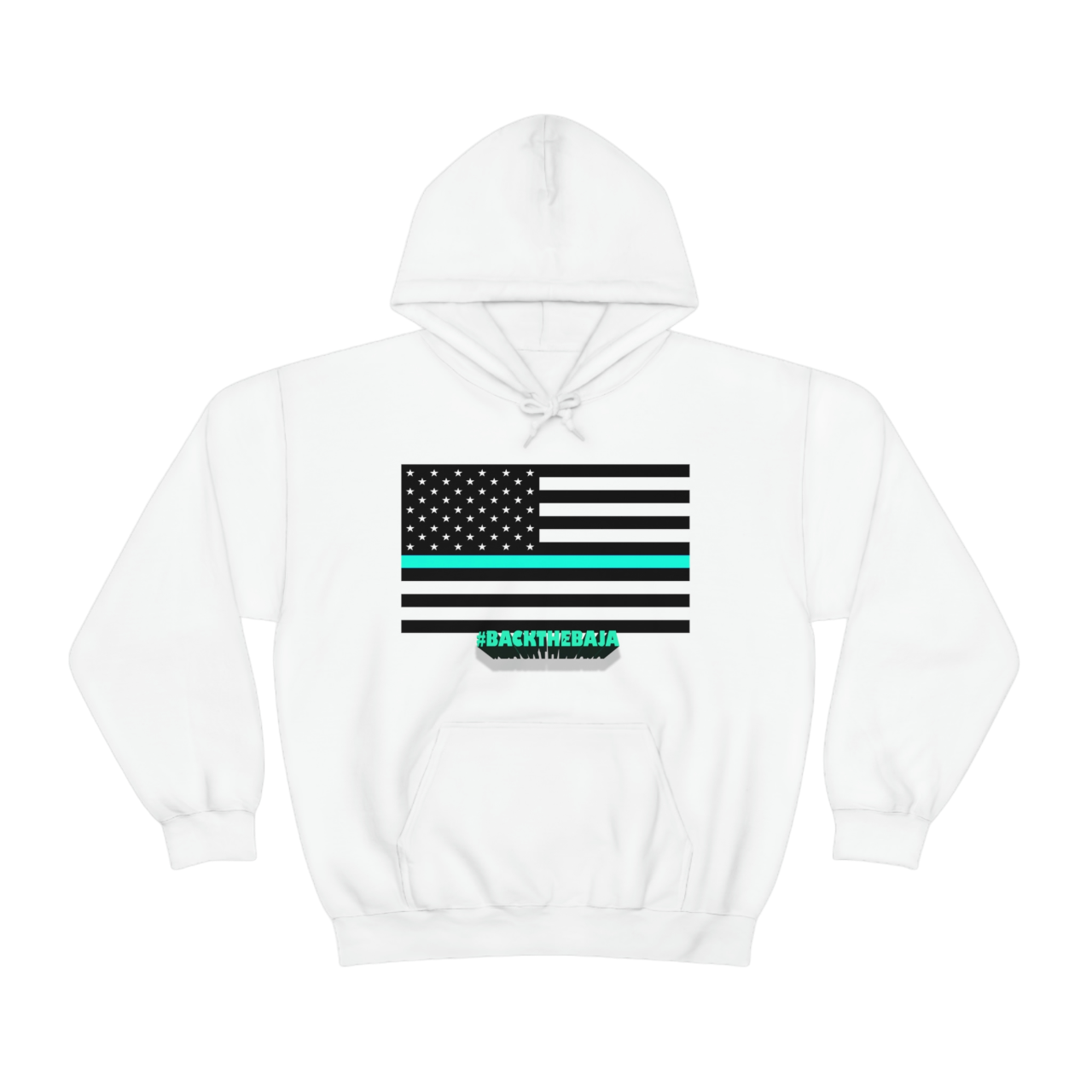 #BACKTHEBAJA + Thin Baja Blast Line Hooded Sweatshirt